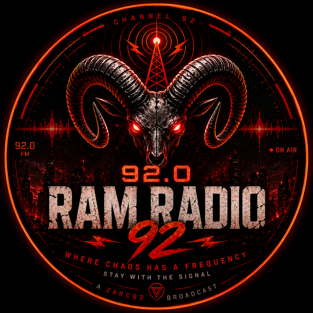 RamRadio92 — Channel 92.0 broadcast badge
